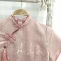 盘扣流苏长版上衣+短裤改良版旗袍套装